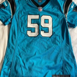 Women’s Carolina Panthers NFL Jersey with Number 59